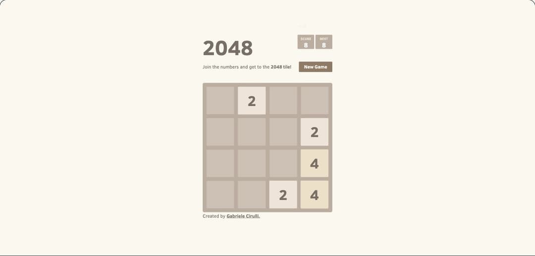 2048 game cover